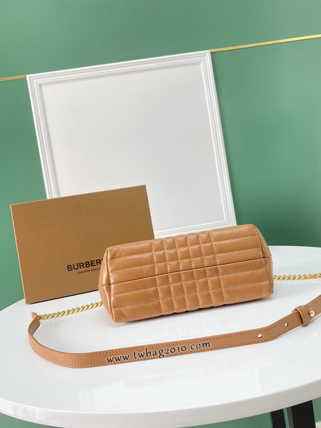 Burberry專門店新款絎縫款Lola蘿拉包 巴寶莉羔羊皮單肩斜挎女包 yxb1179